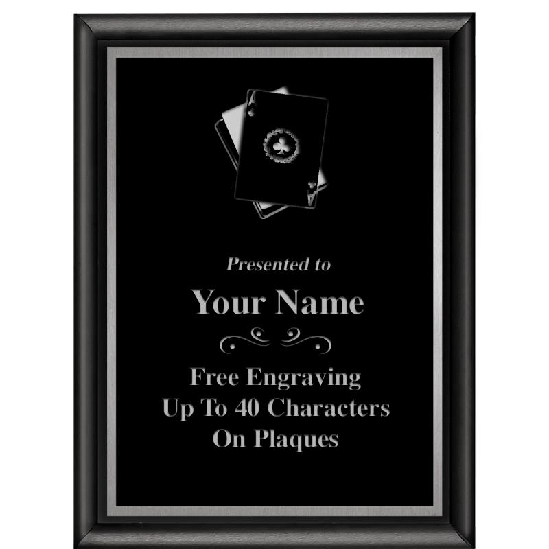 6"X8" CLASSIC BLK SHINY PLQ SV