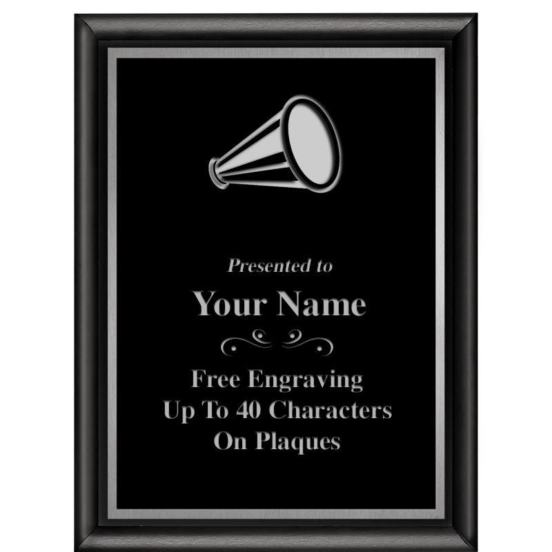 6"X8" CLASSIC BLK SHINY PLQ SV