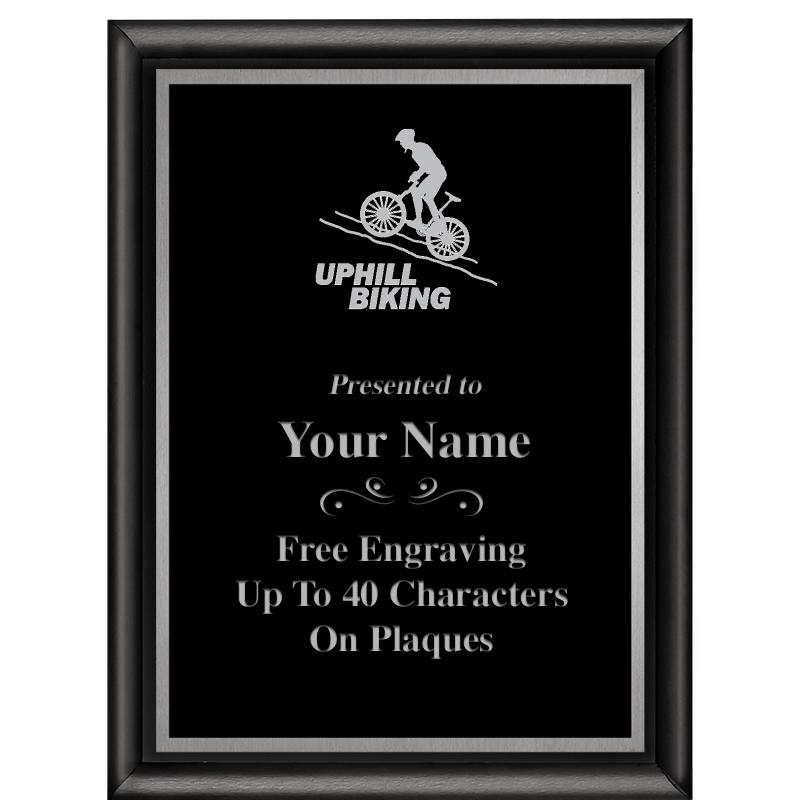 6"X8" CLASSIC BLK SHINY PLQ SV