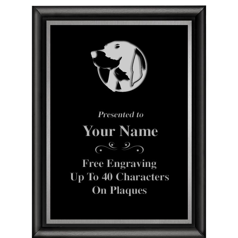 6"X8" CLASSIC BLK SHINY PLQ SV