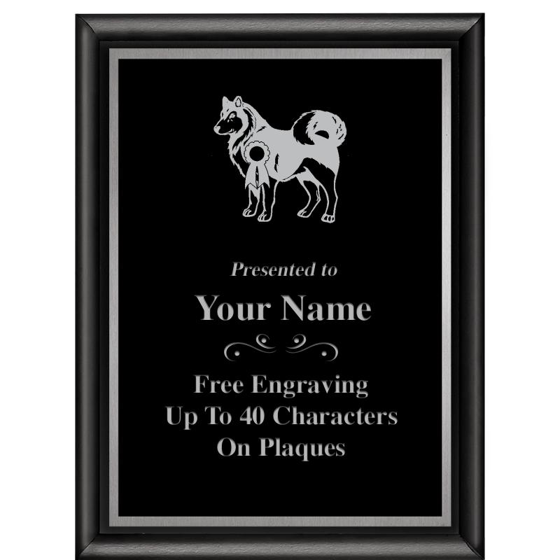 6"X8" CLASSIC BLK SHINY PLQ SV