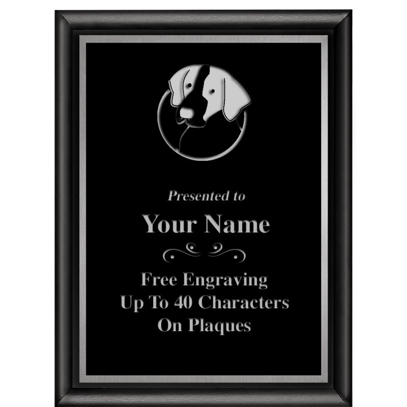 6"X8" CLASSIC BLK SHINY PLQ SV