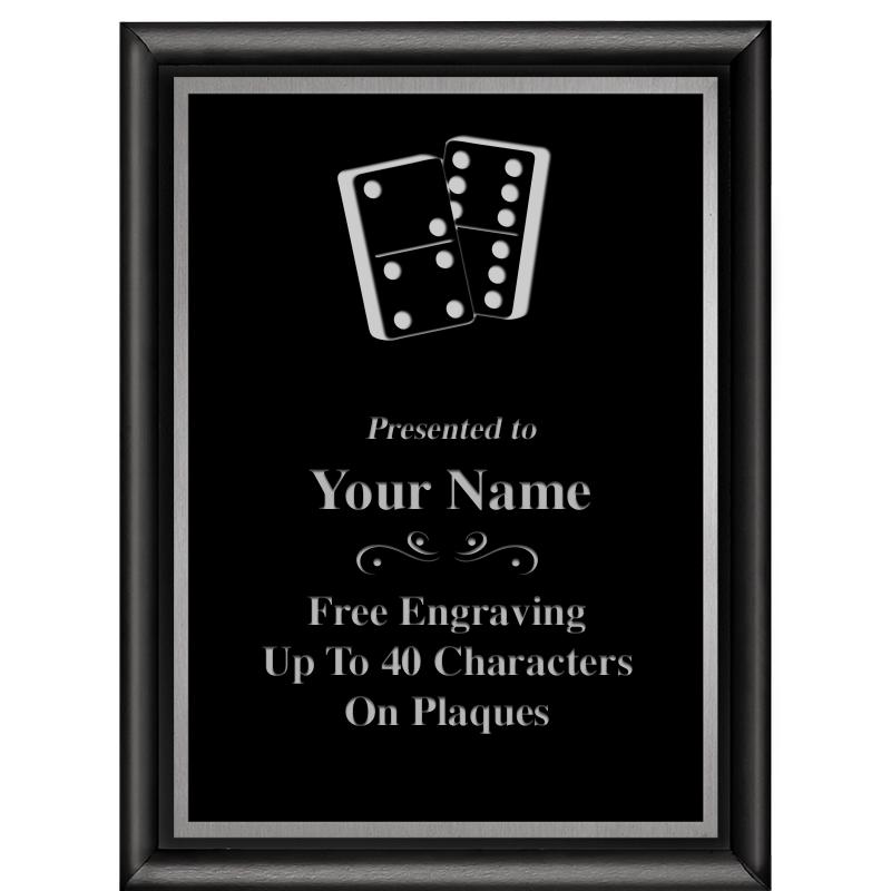 6"X8" CLASSIC BLK SHINY PLQ SV