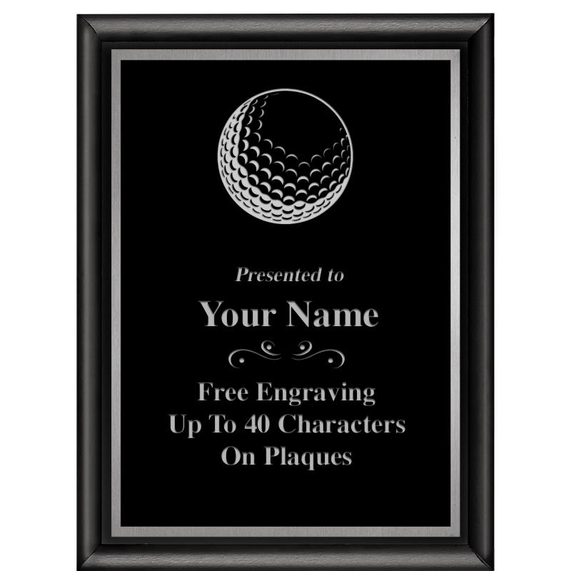 6"X8" CLASSIC BLK SHINY PLQ SV