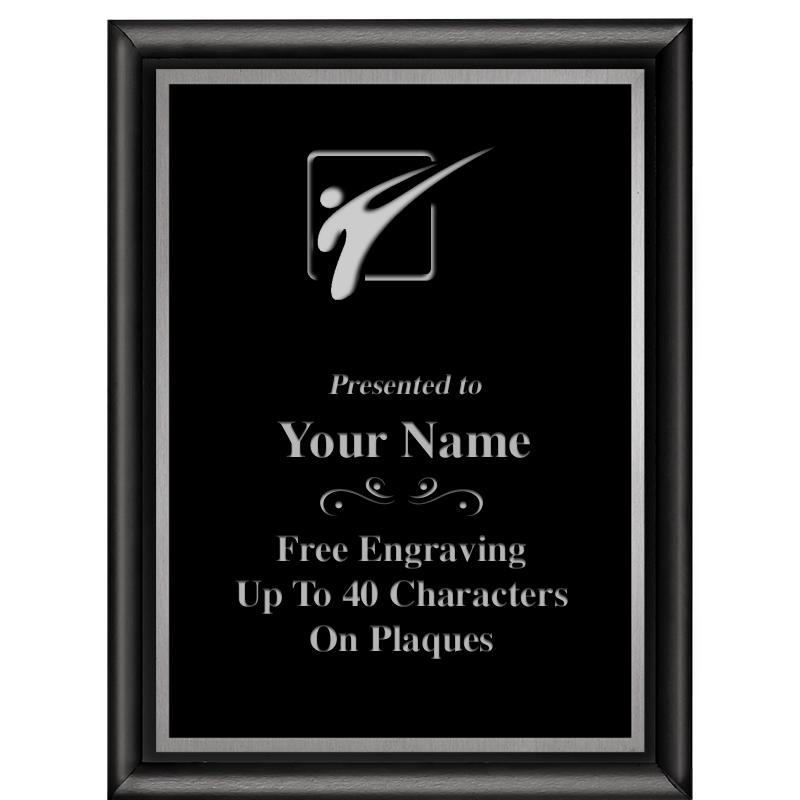 6"X8" CLASSIC BLK SHINY PLQ SV