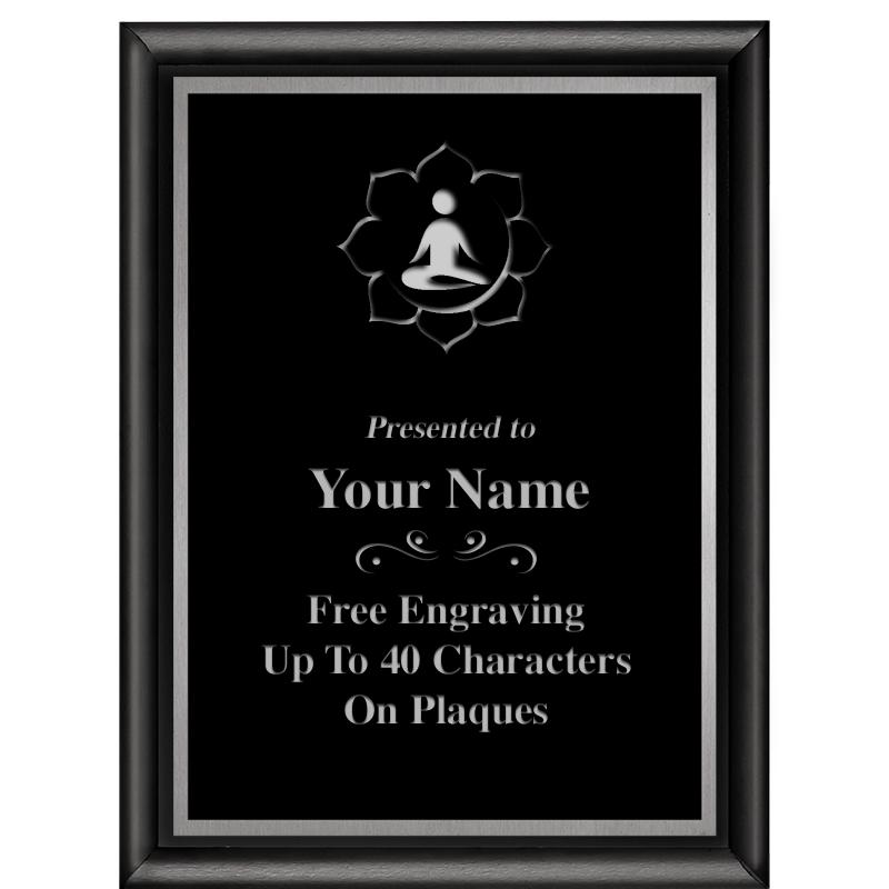 6"X8" CLASSIC BLK SHINY PLQ SV