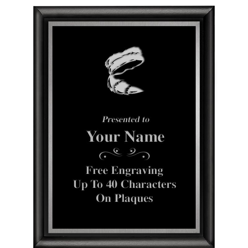 6"X8" CLASSIC BLK SHINY PLQ SV