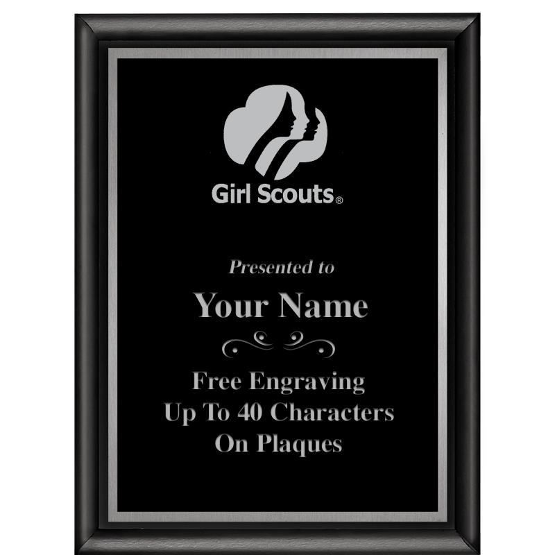 6"X8" CLASSIC BLK SHINY PLQ SV