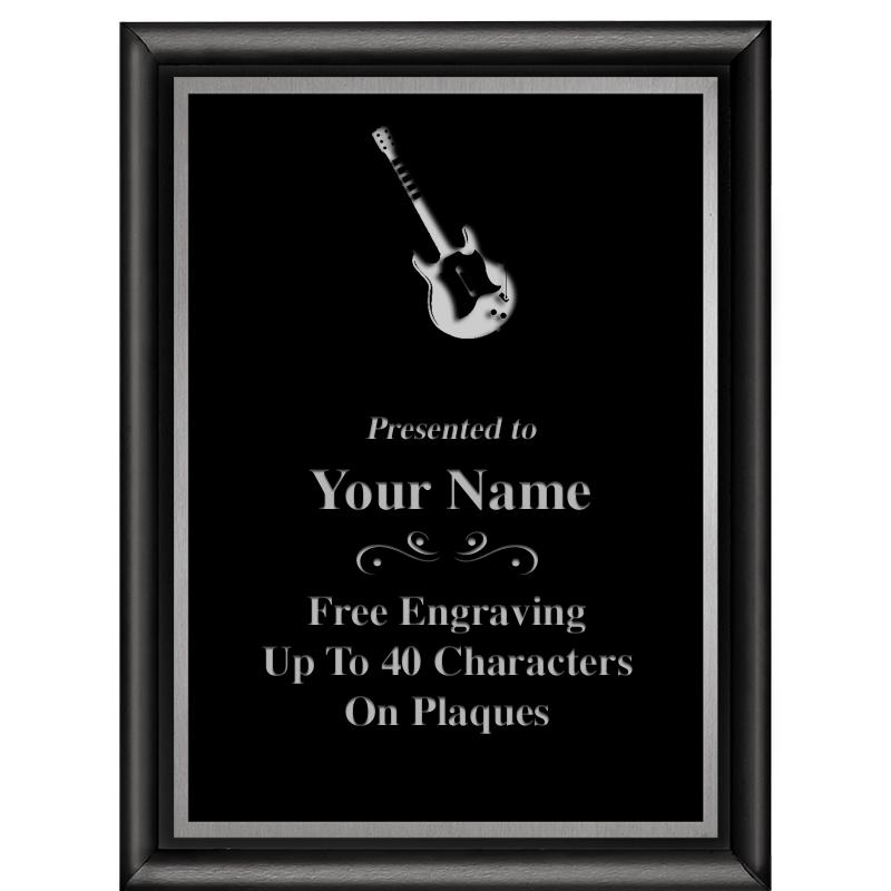 6"X8" CLASSIC BLK SHINY PLQ SV