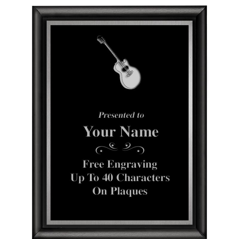 6"X8" CLASSIC BLK SHINY PLQ SV