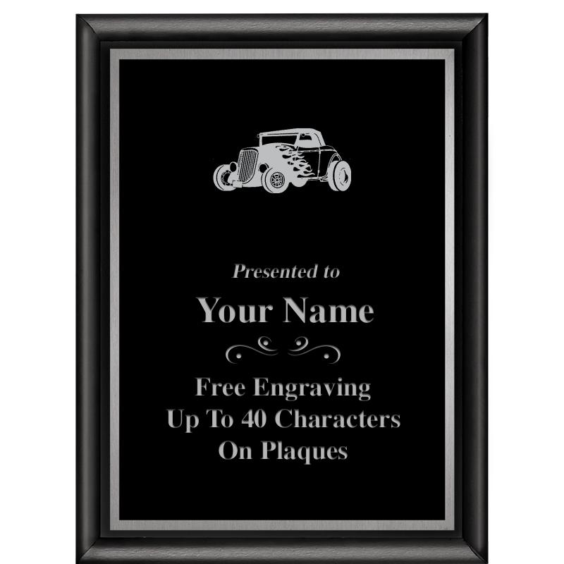 6"X8" CLASSIC BLK SHINY PLQ SV