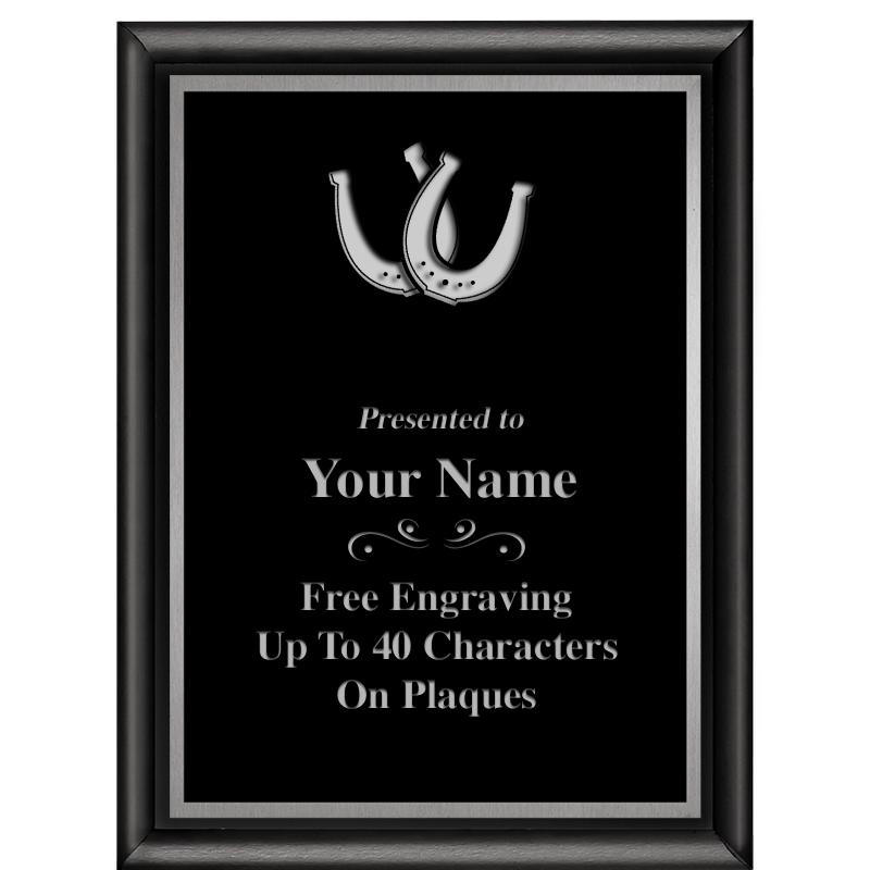 6"X8" CLASSIC BLK SHINY PLQ SV