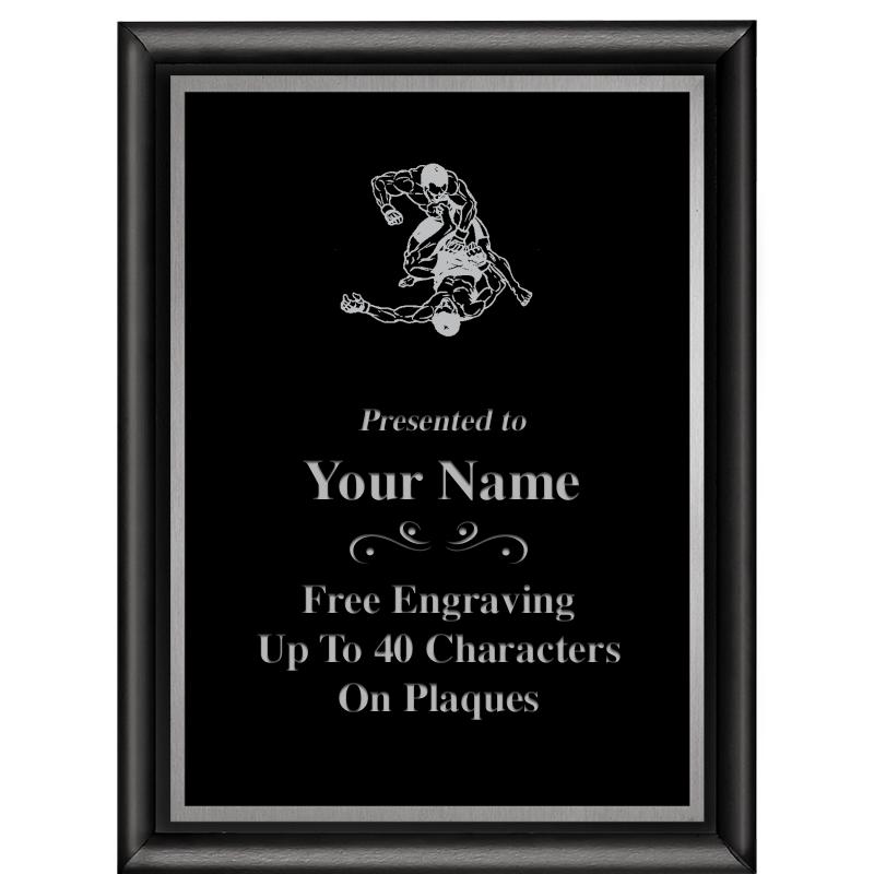 6"X8" CLASSIC BLK SHINY PLQ SV