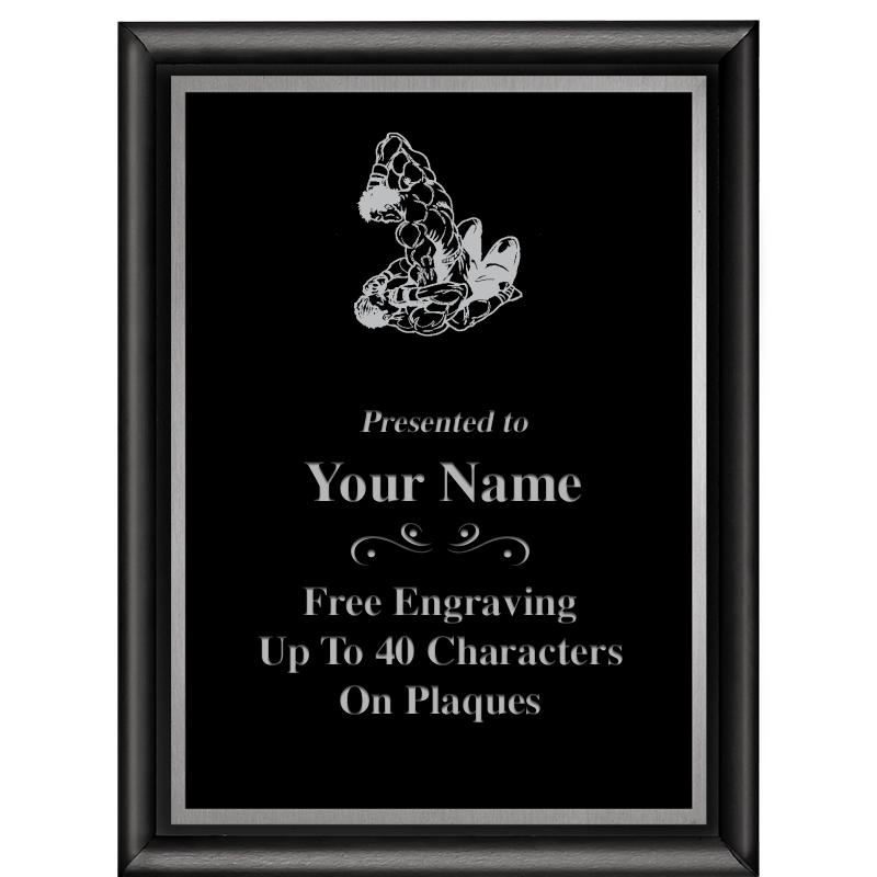 6"X8" CLASSIC BLK SHINY PLQ SV