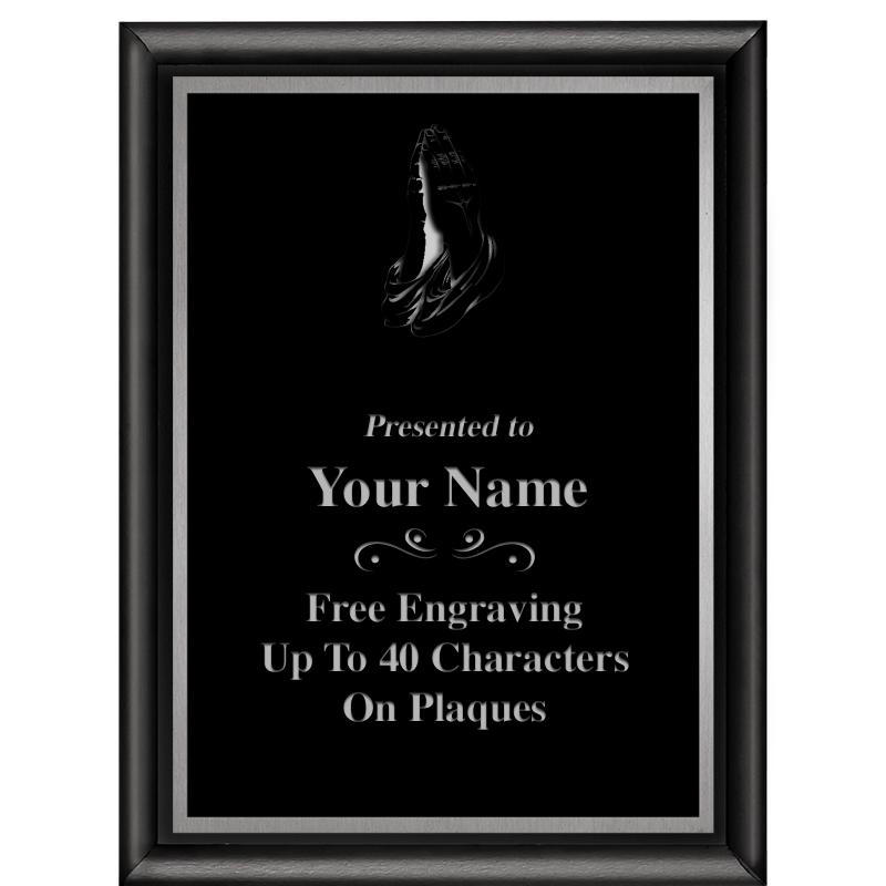 6"X8" CLASSIC BLK SHINY PLQ SV