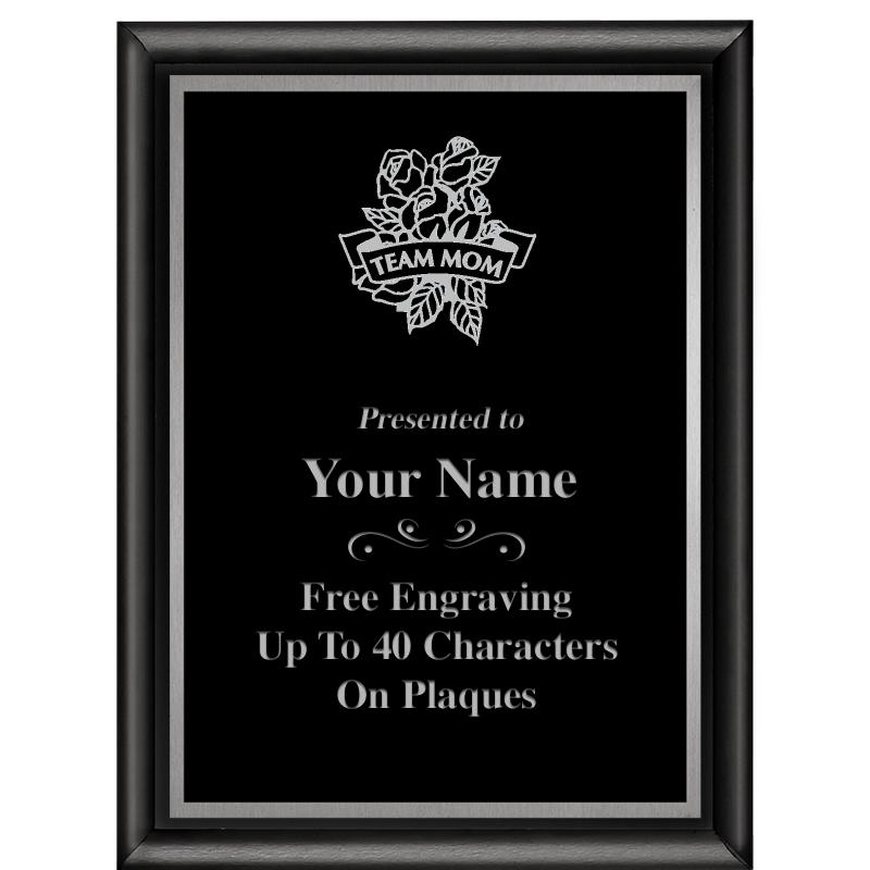 6"X8" CLASSIC BLK SHINY PLQ SV