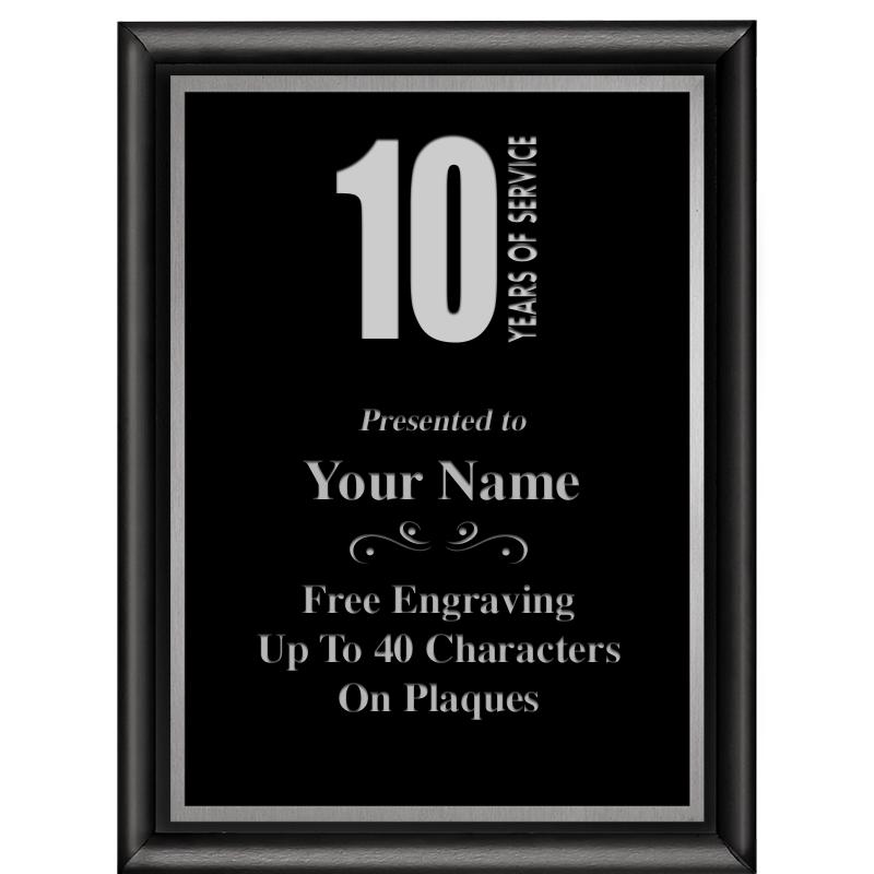 6"X8" CLASSIC BLK SHINY PLQ SV