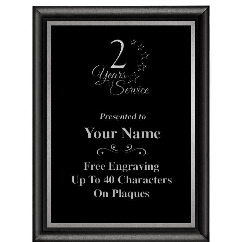 6"X8" CLASSIC BLK SHINY PLQ SV