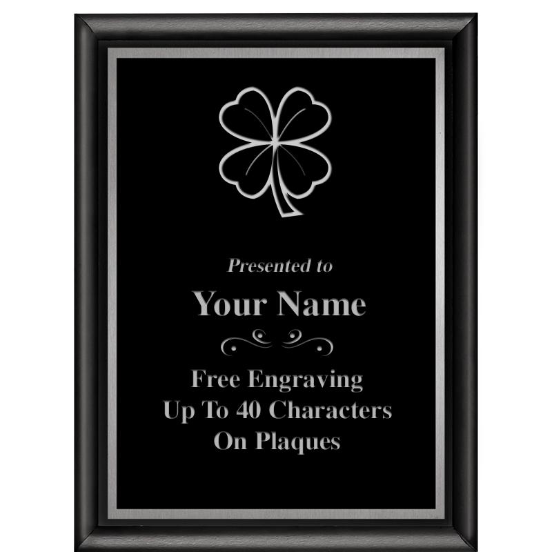 6"X8" CLASSIC BLK SHINY PLQ SV