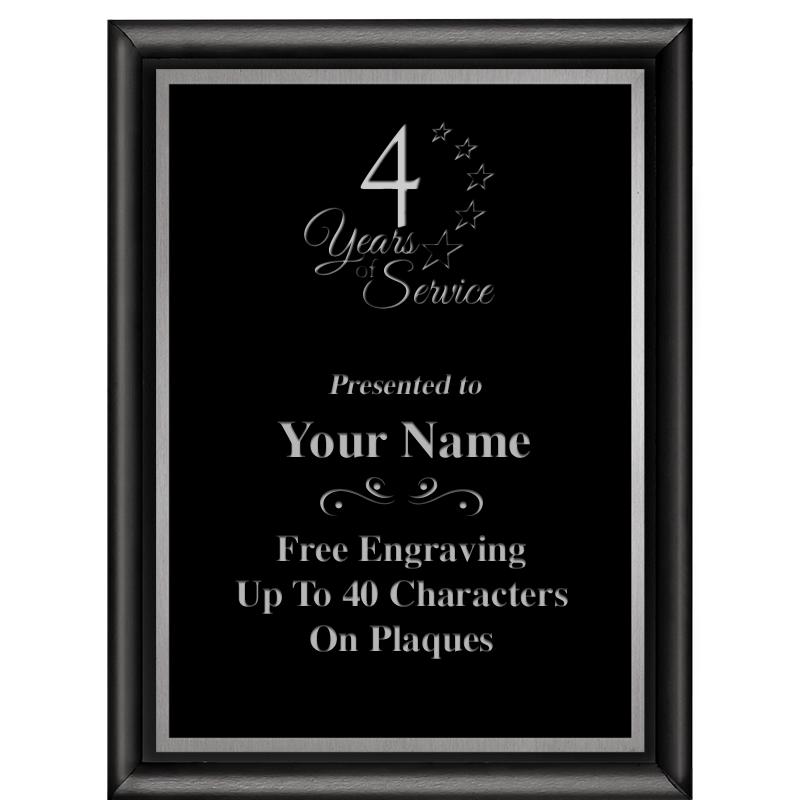 6"X8" CLASSIC BLK SHINY PLQ SV