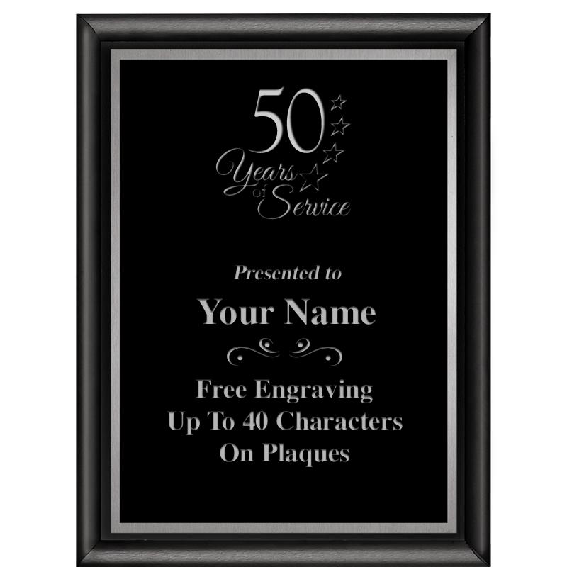 6"X8" CLASSIC BLK SHINY PLQ SV