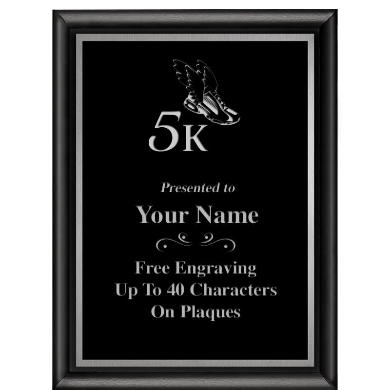 6"X8" CLASSIC BLK SHINY PLQ SV