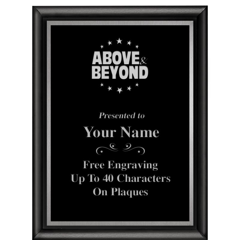 6"X8" CLASSIC BLK SHINY PLQ SV