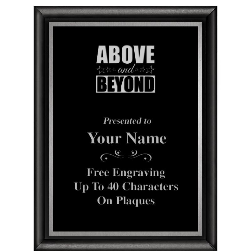 6"X8" CLASSIC BLK SHINY PLQ SV