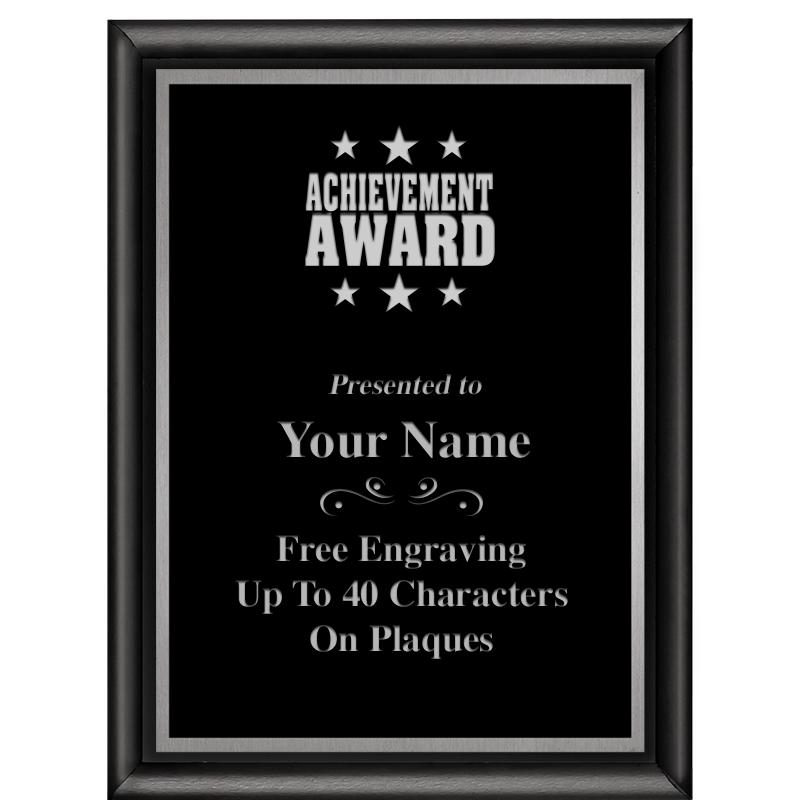 6"X8" CLASSIC BLK SHINY PLQ SV