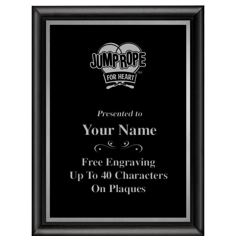 6"X8" CLASSIC BLK SHINY PLQ SV