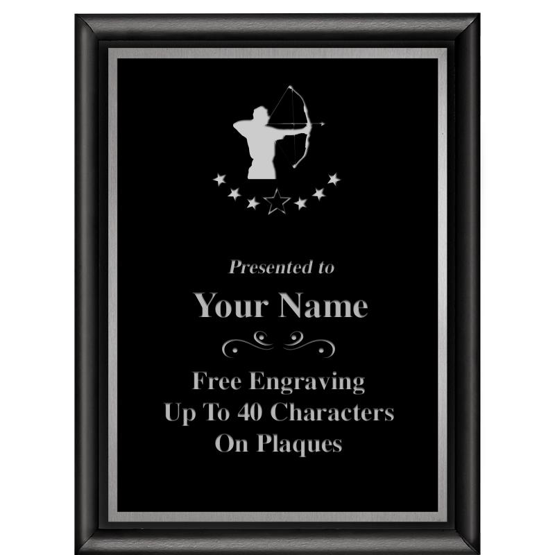 6"X8" CLASSIC BLK SHINY PLQ SV