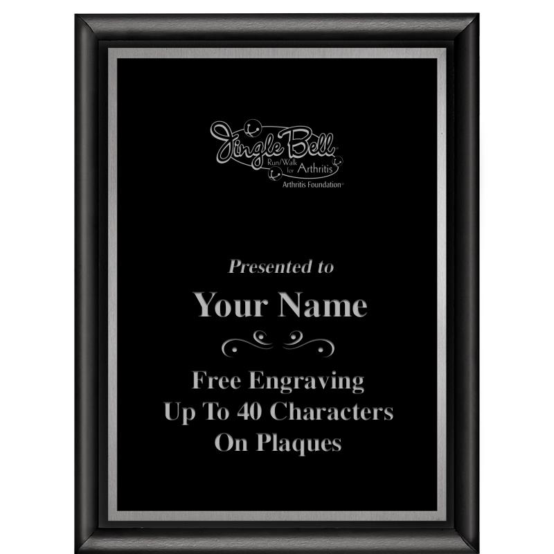 6"X8" CLASSIC BLK SHINY PLQ SV