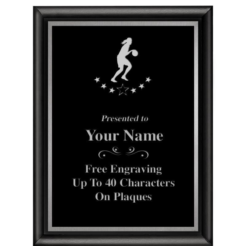 6"X8" CLASSIC BLK SHINY PLQ SV