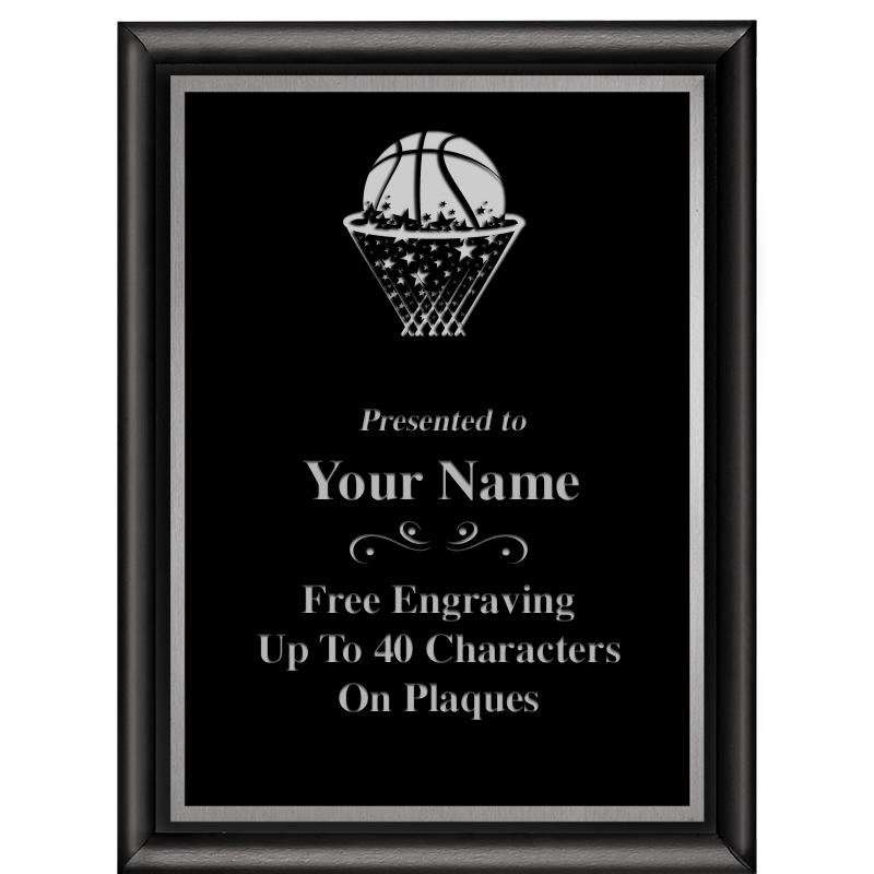 6"X8" CLASSIC BLK SHINY PLQ SV