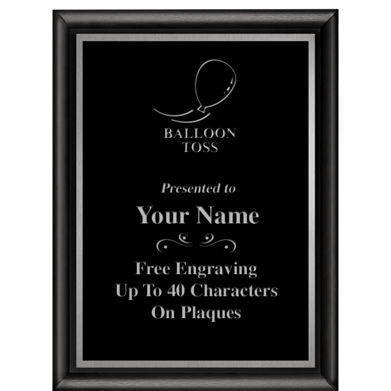 6"X8" CLASSIC BLK SHINY PLQ SV