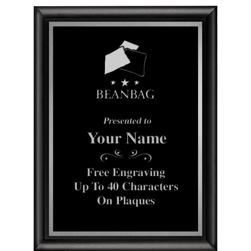 6"X8" CLASSIC BLK SHINY PLQ SV