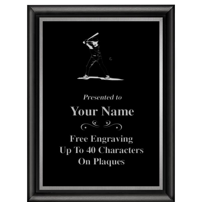 6"X8" CLASSIC BLK SHINY PLQ SV