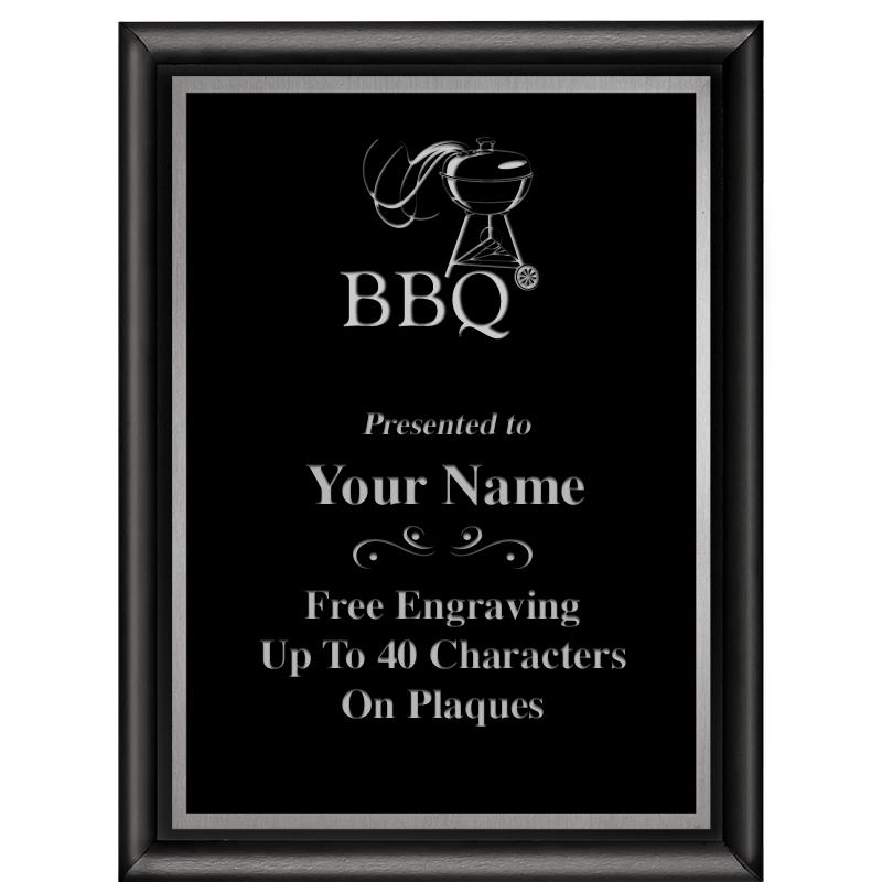 6"X8" CLASSIC BLK SHINY PLQ SV