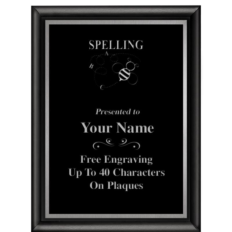 6"X8" CLASSIC BLK SHINY PLQ SV