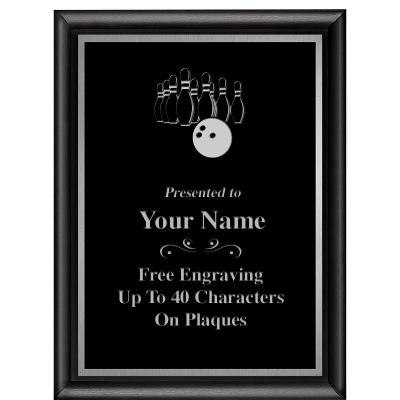 6"X8" CLASSIC BLK SHINY PLQ SV