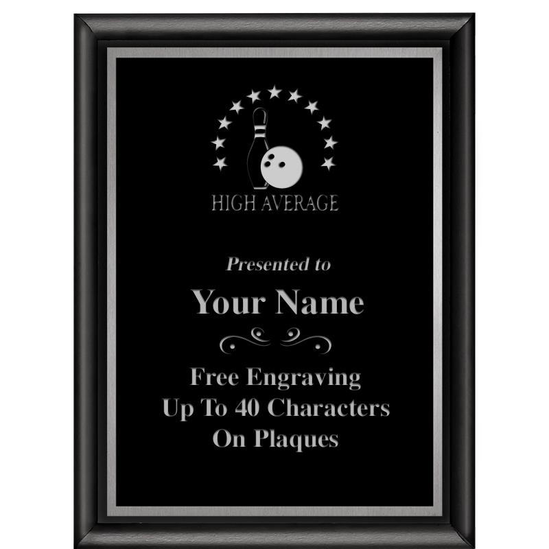 6"X8" CLASSIC BLK SHINY PLQ SV