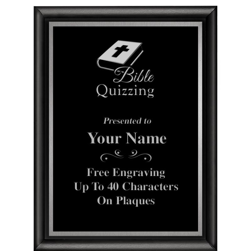 6"X8" CLASSIC BLK SHINY PLQ SV