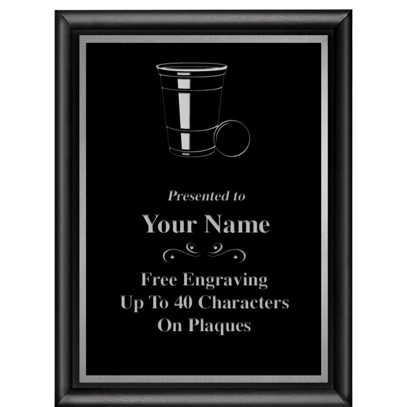 6"X8" CLASSIC BLK SHINY PLQ SV