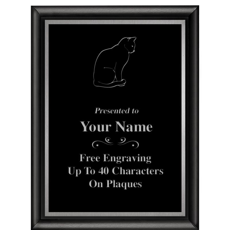 6"X8" CLASSIC BLK SHINY PLQ SV