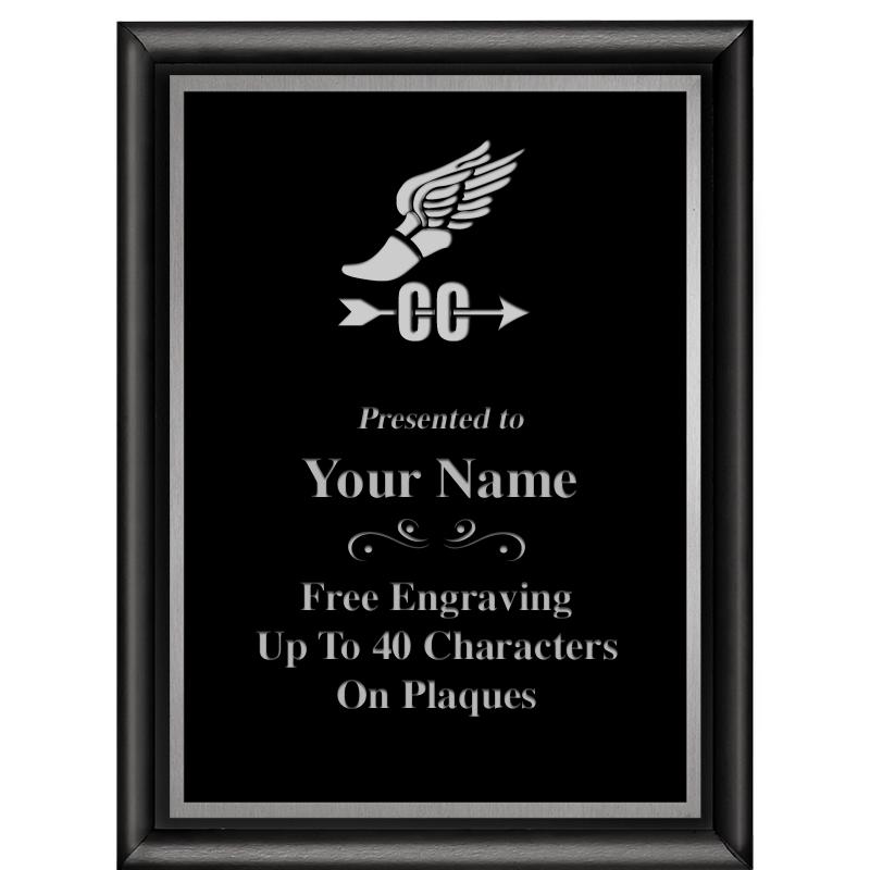 6"X8" CLASSIC BLK SHINY PLQ SV