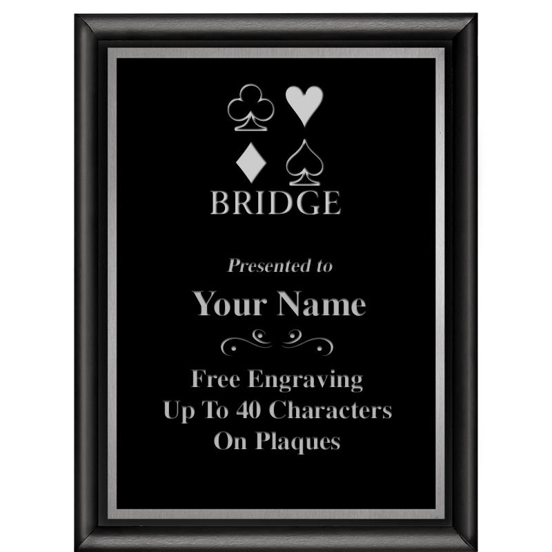 6"X8" CLASSIC BLK SHINY PLQ SV