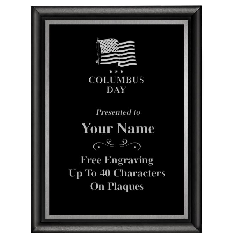 6"X8" CLASSIC BLK SHINY PLQ SV