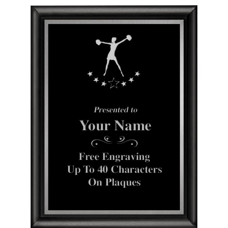 6"X8" CLASSIC BLK SHINY PLQ SV