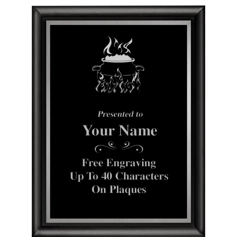 6"X8" CLASSIC BLK SHINY PLQ SV