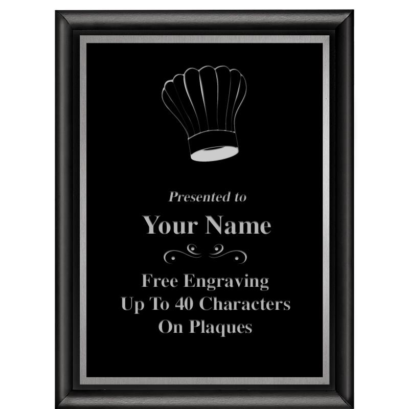 6"X8" CLASSIC BLK SHINY PLQ SV